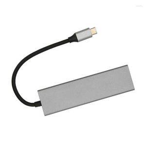Hub 6 w 1 stop aluminium 100W PD ładuj 4K UHD 5Gbps Transmisja USB Rozdzielacz USB dla projektora monitorowania telewizji