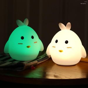 Night Lights Cute Lovely Touch Rechargeble Gifts Warm Light Bedside Lamp Nightlights For Women Teen Girls NightStand Decor