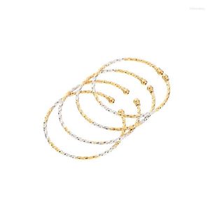 Braccialetto Fashion Design Apribile Formato libero Dubai Argento Oro Braccialetti Donna Uomo 1 pz Bracciali Africano Europeo Etiopia Ragazze Sposa Regali Melv