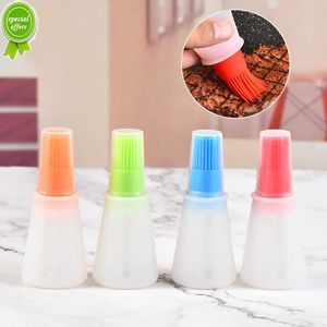 Escova de Silicone para Óleo de Churrasco Resistente a Alta Temperatura Garrafa Escova de Churrasco Acessórios de Padaria Doméstica Escova de Panqueca Ferramenta de Óleo