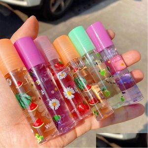 Lip Gloss 6 Cores Espelho Água Vidro Transparente Esmalte Óleo À Prova D' Água Batom Líquido Lipgloss Lábios Cosméticos 6Pcs Drop Delivery He Dh4Oh