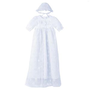 Mädchen Kleider Geboren Baby Kleid Hochzeit Taufe Weiß Taufe Für Spitze Vestido Robe Bapteme 3 6 12 Monate