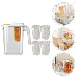 Dinnerware Sets Cold Water Jug Fridge Pitcher Plastic Juice Lids Beverage Pitchers Coffee Glass Tea Kettles