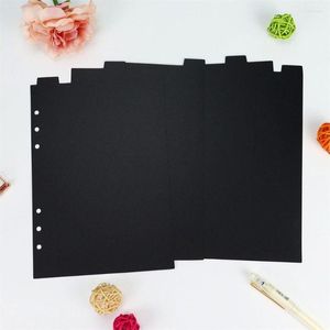 Black Index Divider Cute 6 Holes For Binder Planner Notebook Stationery Paper Accessories