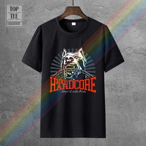 Męskie koszulki 100 Hardcore Tshirt Dog1 Bla Gabber Techno Partyoutfit Nowy 2018 Gorący lato swobodny koszulka TOP TOP TEE Plus Size J230625