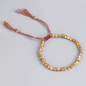 Braccialetti con ciondoli fatti a mano buddista tibetano a portata di mano perline di rame intrecciate braccialetti con corda fortunata braccialetti per donna uomo Dropshiping Raym22