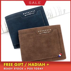 Lyxvarumärke Mini Designer Wallet Korean Version Men's Short Frosted gångjärn med stor kapacitet Byt väska flera kortplatser Mans plånböcker äkta läder