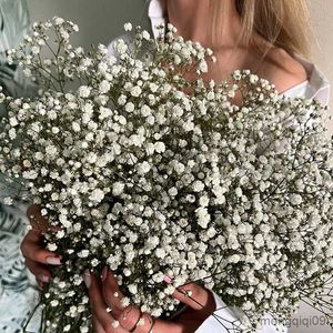 Dried Flowers 100g ral Gypsophila Flower Baby Breath Bouquets Floral Branches for Home Decor Wedding Garland Decoration R230626