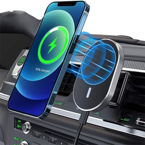 Mini 15W Fast Charging Car Phone Holder Magnetic Wireless Charger AirVent Mount Compatible For Magsafe iPhone14 i13 i12 Pro Max