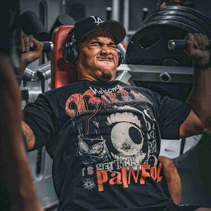 Herr t-shirts välkomna smärta t shirt premium män hög kvalitet överdimensionerade gym wp welcomepain topps dtg tryck teknik anime mäns cloing j230625