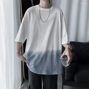 Men's T Shirts Men's Short Sleeve Shirt Big Men Clothing Kpop Fashion 2023 Oversized Tees Tiktok Clothes Korean Style O-neck Tshirt