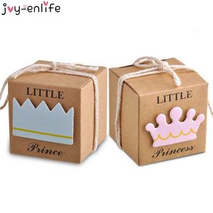 Present Wrap JoyenLife 1020st Kraft Paper Candy Box Baby Shower Gifts For Guest Birthday Party Babyshower Boy Girl Bag Supply 230625