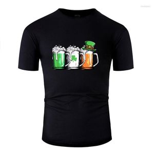 Erkek Tişörtleri Erkekler 2023 Giyim Ünlü Erkekler T-Shirts Top Tee İrlandalı Bira Özelleştir İrlanda bayrağı St Patricks Günü Kadın Tshirt