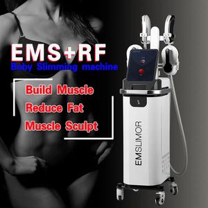 Eficaz redução de gordura Body Sculpting Muscle Building EMSlim máquina de emagrecimento EMS+RF Electromagnetic massage 4 handles