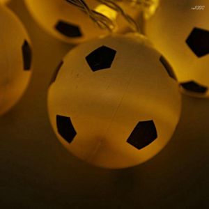 Strings SHGO-Football Shape String Light Strip Lamp 10-LED Decorazioni natalizie Bianco caldo