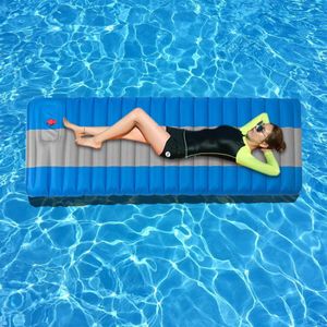 Mat Self Inflatable Camping Mattress Sleeping Pad Thick Air Mattress for Tent Outdoor Hiking Travel Beach Swimming Pool Floating Row