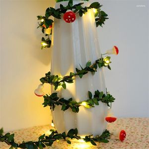 Strängar konstgjorda blommor blad fairy led lampor Garland julgran dekoration utomhus rum gardin lampa bröllop fest trädgård dekor