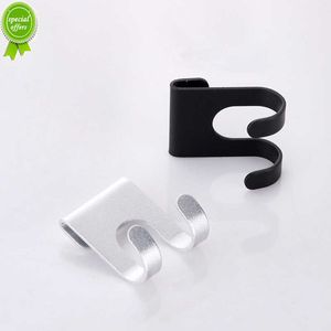 New Portable Aluminum Hook Shower Glass Door Hook Free Hole Towel Rack Hanger Key Organizer plug Shaver Holder Rack Hook