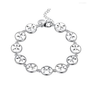 Charm Bracelets Handmade Fashion Bracelet For Women Silver Plated Jewelry Wholesale Wedding Versilbertes Armband