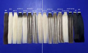 Human Hair Extension Ombre Taśma kolorowa w przedłużania włosów Keratyna Włosy 12-26 cali 50 g/zestaw