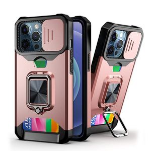 حالات الهاتف المحمول TPU PC 2 في 1 نافذة شريحة مقاومة للصدمات في حافلة هاتفية للهاتف على iPhone 13