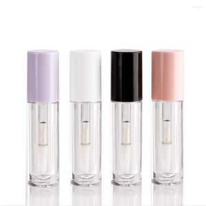 Storage Bottles Pink 5ml Refillable Bottle Transparent Lip Color Tube Rod Large Hair Glaze Cosmetic Packaging Empty