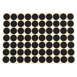Adesivos de código redondos de 19 mm etiquetas adesivas autoadesivas pretas
