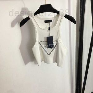 Damskie koszulka dla kobiet designerka na dzianiny z cekinami trójkąt listu na pas startowy wisienki wisienki