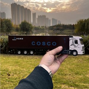 Diecast Model Araba 1 50 Diecast Alaşım Kamyon Model Oyuncak Containtruck Geri Çekiş Işık Mühendislik Taşıma Aracı Çocuk Oyuncakları Çocuk Hediyeleri 230621