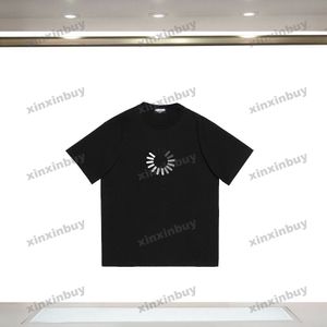 xinxinbuy Men designer Tee t shirt 23ss paris errore lettera stampa cotone manica corta donna nero marrone S-2XL