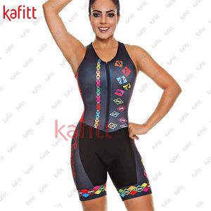 Cycling clothes Sets Kafitt Sleeveless Suspender Jumpsuit Cycling clothes Ladies Sexy Tight-fitting Breathable Vest Shorts Suit Set Of clothes BicycleHKD230625