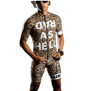 Conjuntos de roupas de ciclismo Love The Pain Leopard Personality Men Summer Cyclismo Set Bib Shorts Mtb Road Cycling Set Camisa Secagem Rápida Maillot CiclismoHKD230625