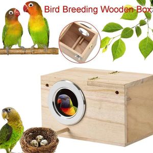 鳥のケージ木製バードケージネスティングボックスhatch化巣パラキート巣繁殖鳥類の鳥の家