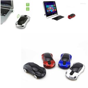 Mice Mini Computer Mouse USB 2.4G Ergonomic Gaming Sports Car Shape Wireless LED Light Optical Mause 1600DPI For PC GamerMiceMice