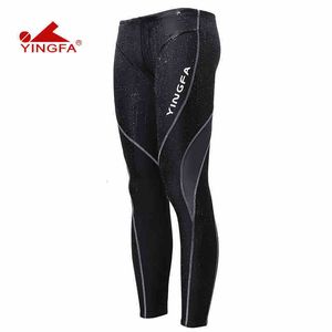 Swim Wear Yingfa Sharkskin Racing Training Swimwear Full Leg Swim Pants Tights Chlorine Resistant Training Mens Long Swimming Trunks 230621