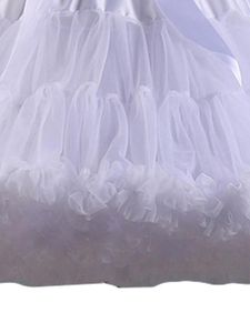Kjolar Andannby Women s cosplay fluffy petticoat underskirt crinoline tutu kjol lolita kostym kort klänning (ljusgul en storlek)