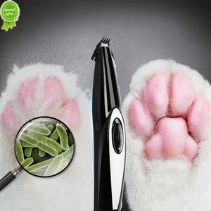 Aparador de pêlos para pés de gato de baixo ruído, USB, recarregável, ferramenta de cuidados para animais de estimação, mini máquina de cortar cabelo elétrica, máquina de barbear e aparar