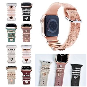 Newest Style Apple Watch Band Decoration Ring For Apple Shinny Diamond Ornament For iwatch Bracelet Silicone Strap Jewelry Accessories