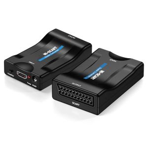 HDTV till SCART -anslutningar 1080p Video Audio Converter AV Signal Scart till HD Mini Adapter -mottagare för HD TV Sky Box STB TV DVD PS3