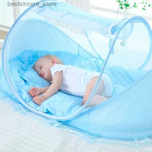 Baby Bedding Crib Netting Folding Baby Mosquito Nets Bed Mattress Pillow 0-3 Years Old Travel Bed Supplies For Baby Bedding L230522