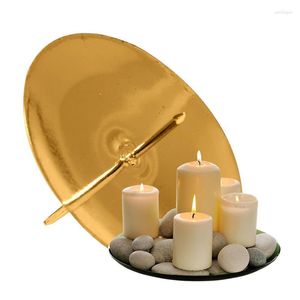 Kerzenhalter, 4 Stück, Eisenplatte, dekorativ, für Zuhause, Hochzeit, Esstisch, Spa-Party-Dekoration