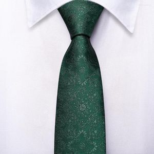 Bow Ties Green Solid Floral Silk Tie For Children Luxury Designer Handky Child Necktie 120CM Long 6CM Wide Fashion Party Dropship Hi-Tie