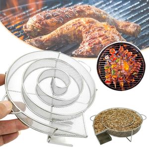 Acessórios para ferramentas de churrasco redondo gerador de fumaça fria ferramenta de aço inoxidável e fumar na grelha fumante para salmão queijo carne de porco queimar 230625