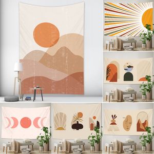 Wall Stickers Home Decor Simple Cool Print Wall Hanging Tapestry Hippie Bedroom Boho Decor Tapestry Yoga Mattress tapiz 230625