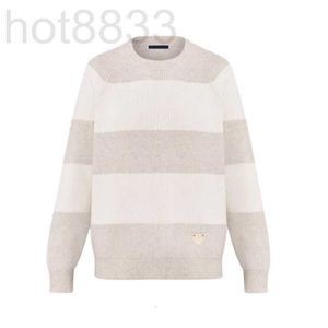 Women's Sweaters Designer Women Loose Wool Knits Tops with Letters Pattern Girls Milan Runway Tank Crop Top Shirt High End Striped Long Sleeve Stretch Pullover KA2F