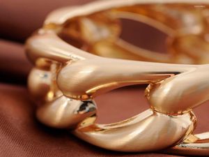 Bangle Simple Golden Tone Roman Style Chic Twist Fashion Bracelet For Gifts Melv22