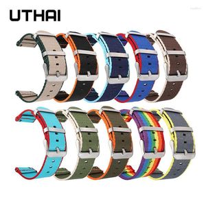 Watch Bands 20mm Strap Colored Nylon 22mm Accessories Quick Release High Quality Canvas Watchbands UTHAI Z57 Deli22