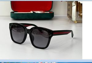 2023 women men high quality sunglasses black red strips plank full frame light grey Gradient color square glasses available with box