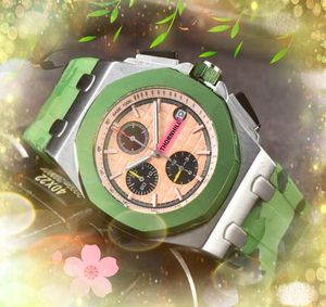 2024 Trusty movimento automatico al quarzo orologi cronometro uomo elastico colorato auto data uomo abito orologio scansione tick sport analogico orologio da polso casual regali