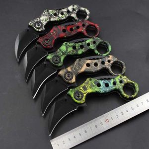 Camping Hunting Knives Folding blade knife Strike Karambit Handmade Knives Hunting Fighting Tactical Survival Knife Camping Tool knife Free shippingHKD230626